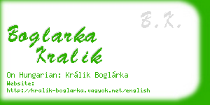 boglarka kralik business card