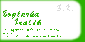 boglarka kralik business card